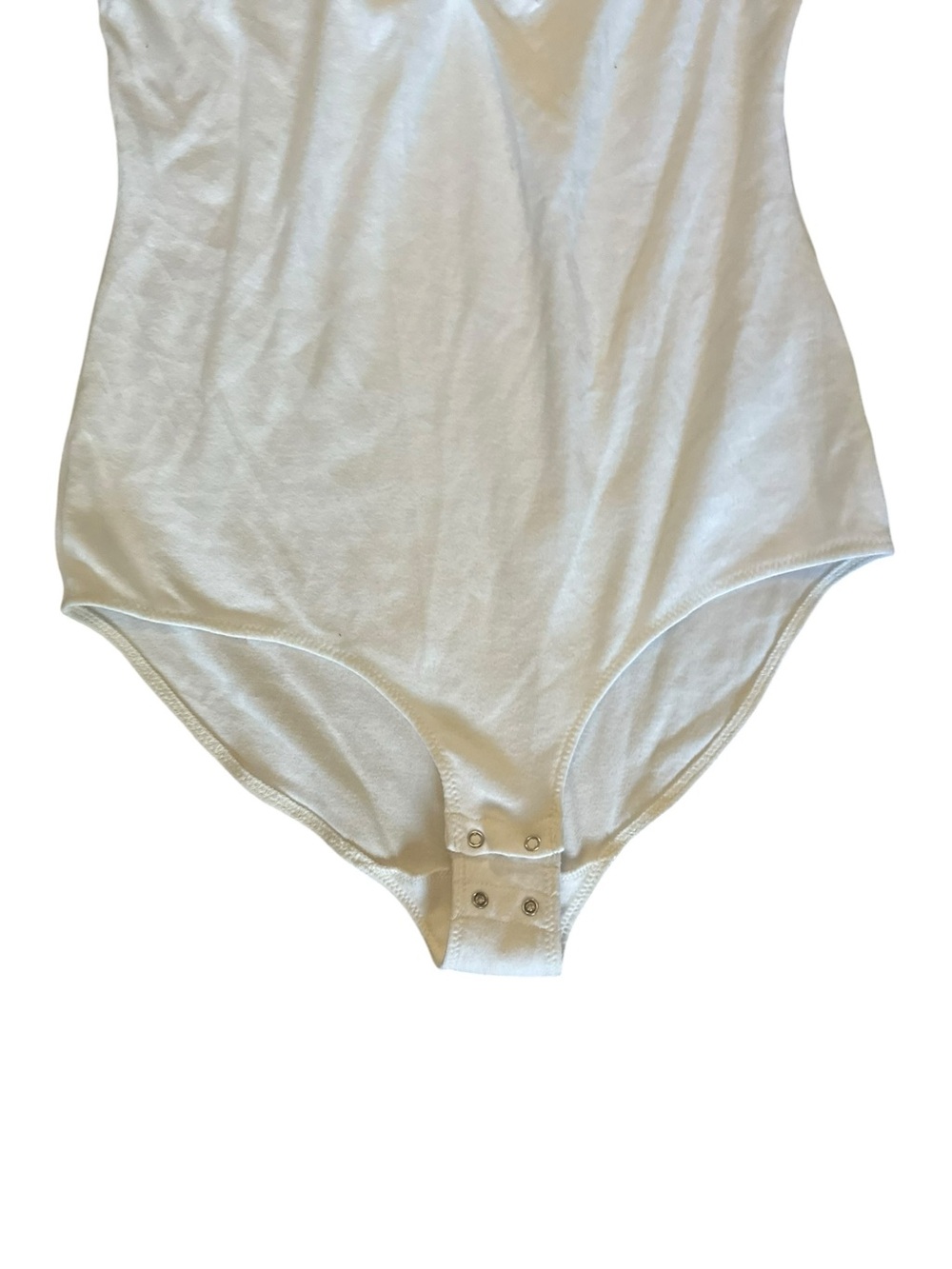 J.Crew Long Sleeve V-Neck Ruched Bodysuit White | Size M - Picture 2 of 7
